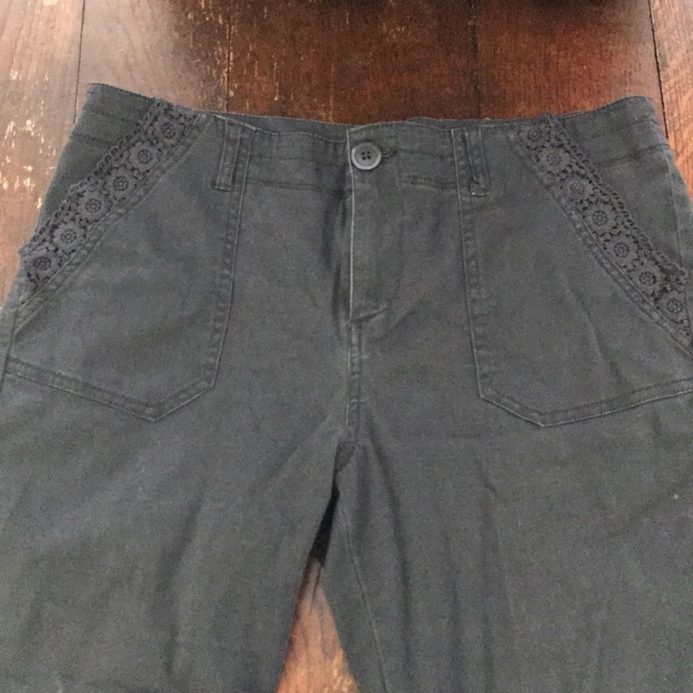 Charcoal high-waisted pants